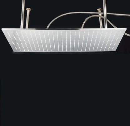 VoordeelPaleis® SmartPulse Plafond Regendouche Plateau Alicante LED 40x80 cm RVS Brushed Nickel