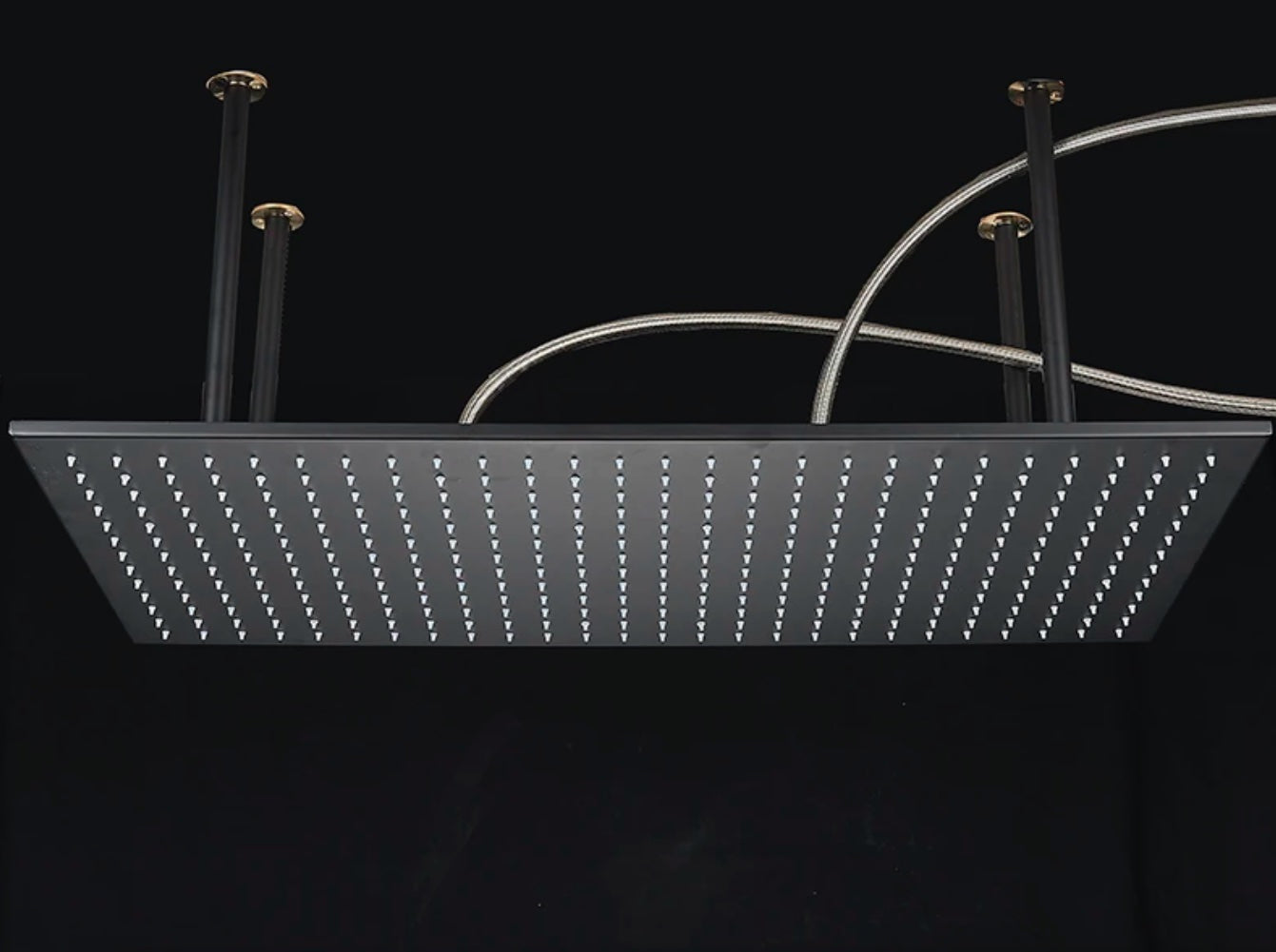 VoordeelPaleis® SmartPulse Plafond Regendouche Plateau Alicante LED 40x80 cm mat zwart