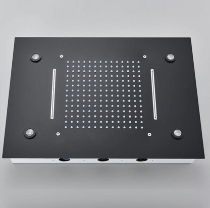 VoordeelPaleis® SmartPulse Plafond Thermostatische Doucheset Alicante 3 weg Inbouw Plafond LED regendouche La Paz Mat Zwart