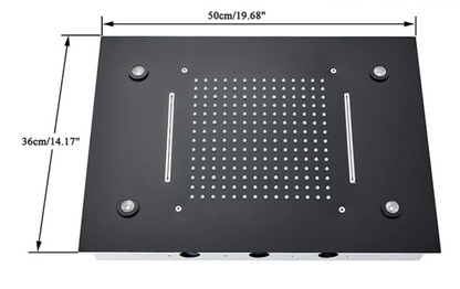VoordeelPaleis® SmartPulse Plafond Thermostatische Doucheset Alicante 3 weg Inbouw Plafond LED regendouche La Paz Mat Zwart