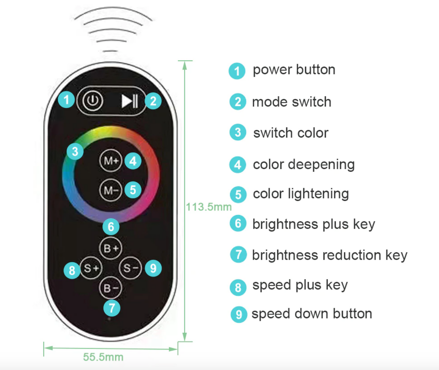 VoordeelPaleis® SmartPulse Plafond LED Remote Regendouche Inbouw 50 x 36 cm RVS geborsteld