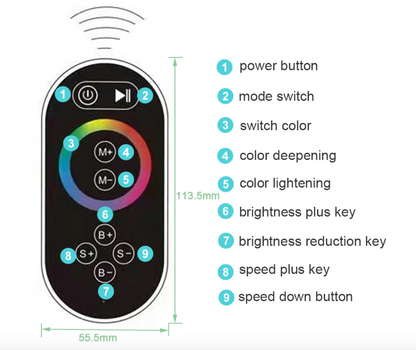VoordeelPaleis® SmartPulse Plafond LED Remote Regendouche Inbouw 50 x 36 cm RVS geborsteld