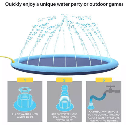 PawSplash Hondenbad – Opblaasbare Watermat met Sproeiers voor Huisdieren
