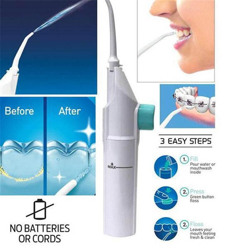 Power Floss | Waterflosser | Flos apparaat | Snel en eenvoudig flossen | Schoon gebit