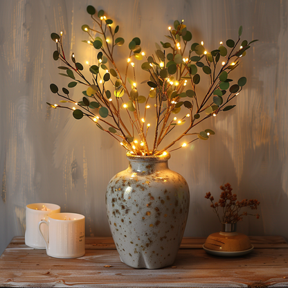 OlivaFairy Sfeerlamp met Olijftakken en LED-verlichting