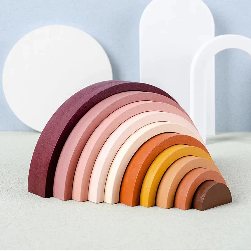 Houten Regenboog Bogen – Creatief Peuter Speelgoed voor Motorische Vaardigheden – Duurzaam en Veilig