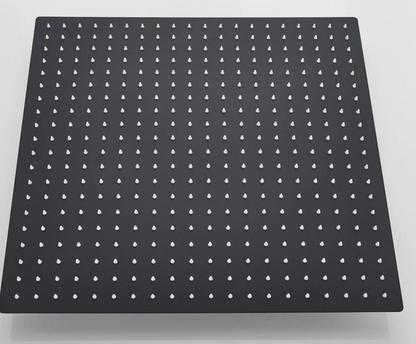 SaniSupreme® LCD Manhattan inbouwdouche 3 weg met SmartPulse Plafond Regendouche Plateau Alicante 50 cm vierkant mat zwart
