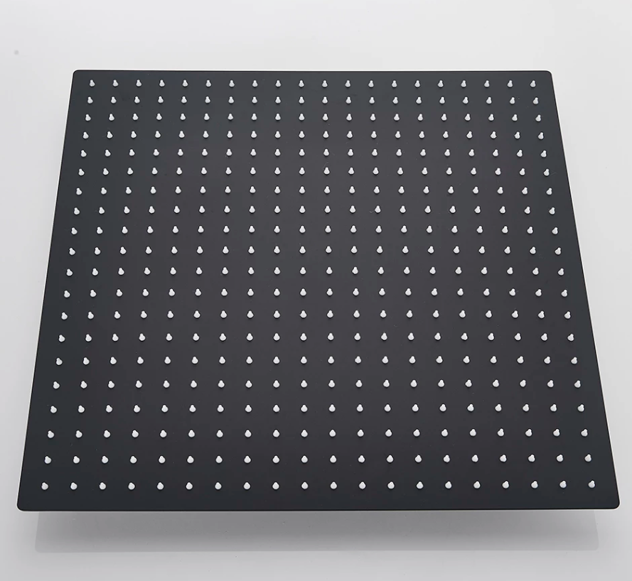 VoordeelPaleis® Doucheset Manhattan Premium Wellness LCD 50 cm plafond regendouche met inbouw muurjets zwart inbouw