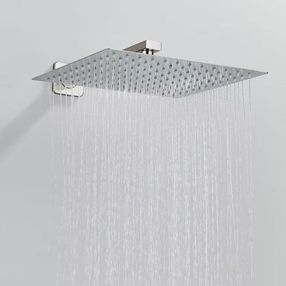 Doucheset Bolivia Premium 30 cm. regendouche vierkant 3-weg RVS geborsteld