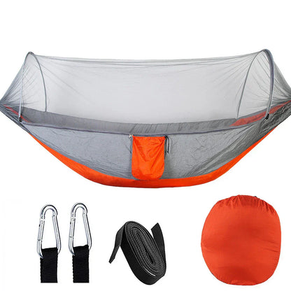 BuitenRelax Hangmat met Muggennet en Snelsluiting – 200 kg draagkracht