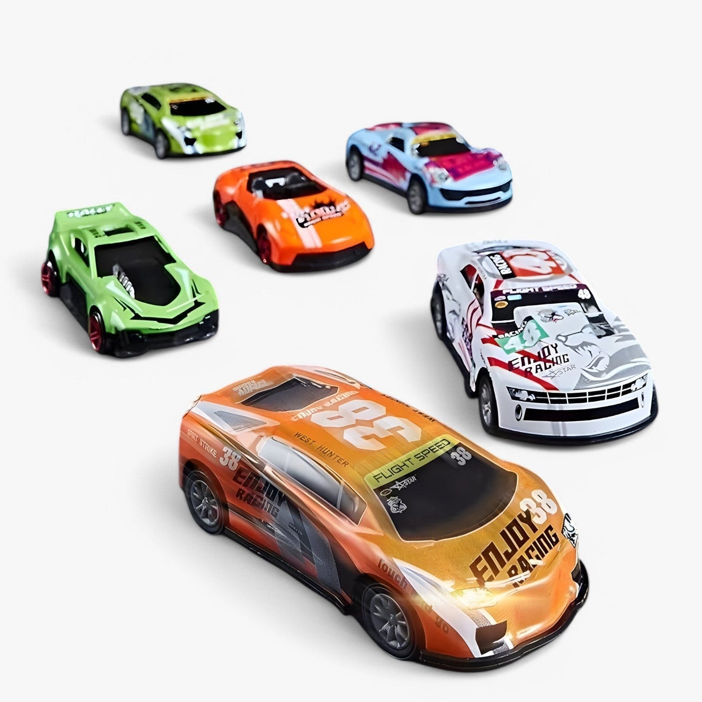 Interactieve Auto met Racebaan en 6 Extra Raceauto's – Geschikt voor Kinderen vanaf 3 Jaar