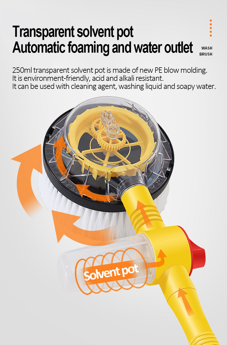 TurboBrush 360 Autowasborstel – Draaibare Borstel met Zeepdispenser & Verlengsteel
