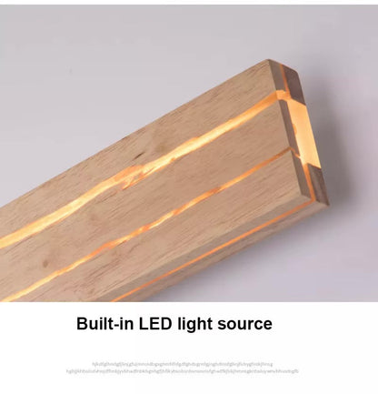 VoordeelPaleis NordicLux Wandlamp Spiegellamp Hout warm licht 50 cm.