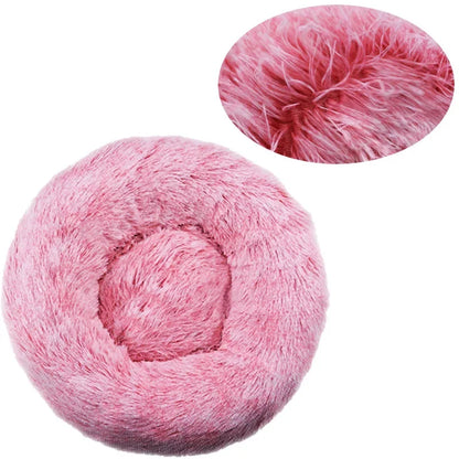 CozyNest Pluche Ronde Huisdierenmand – Wasbaar & Antislip