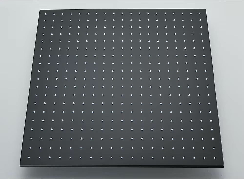 VoordeelPaleis® Doucheset Manhattan Premium Wellness LCD 50 cm plafond regendouche met inbouw muurjets zwart inbouw