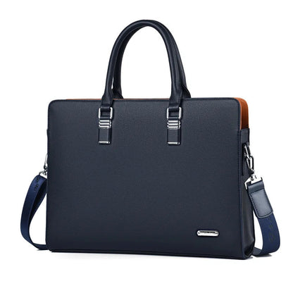 Luxe Leren Laptoptas met Schouderriem en Meerdere Vakken – Geschikt voor 14-15 inch Laptops