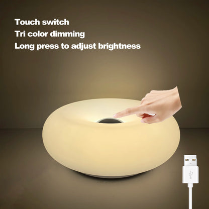 Kleurrijke Touch Tafellamp met USB – RGB Verlichting & Dimbare Helderheid