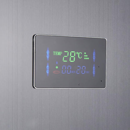 Luxe Douchepaneel Opbouwdouche VoordeelPaleis® Veneza LCD Zwart Geborsteld