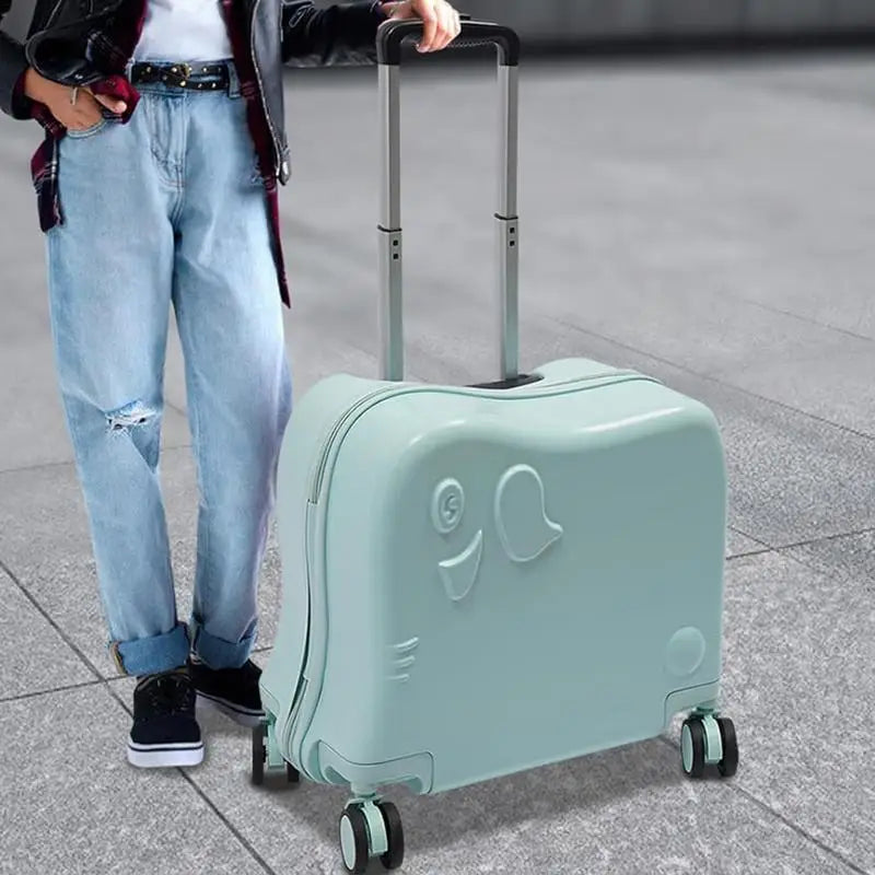 Napoli Kinderkoffer Olifant – Robuuste Cartoon Kindertrolley met 4 Wielen en Draagkracht tot 40 kg | Stil & Schokbestendig