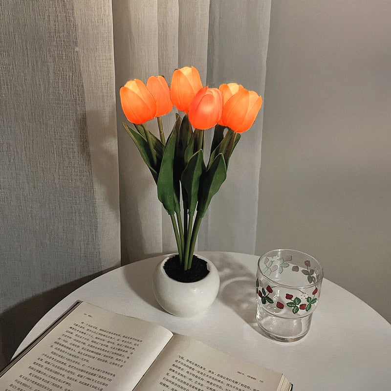 BloomLight LED Tulpen Nachtlamp – Sfeervolle Verlichting met Natuurlijke Look
