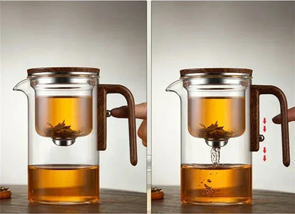 TheePuur Glassfera – Glazen Theepot met Los Filter voor Warme en Koude Thee