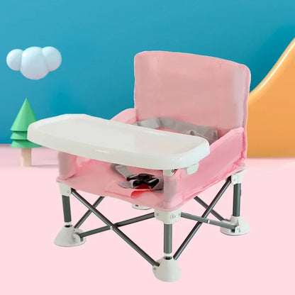 Kinderstoel – Compact Opvouwbaar Ontwerp, Roestvrij Staal en PU
