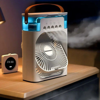 Koelora mobiele aircooler – 3-in-1 ventilator, luchtkoeler en bevochtiger met LED-licht
