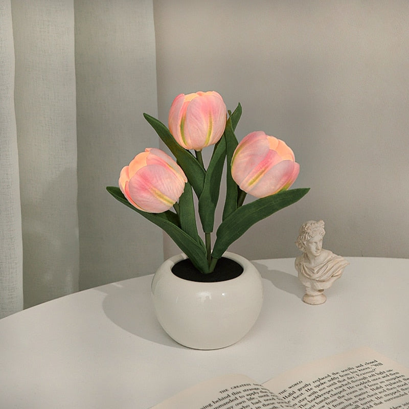 BloomLight LED Tulpen Nachtlamp – Sfeervolle Verlichting met Natuurlijke Look