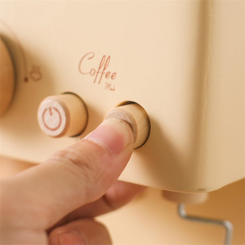 Koffieapparaat Speelgoed – Educatief Houten Rollenspel, Inclusief Accessoires – Voor Kinderen Vanaf 1 Jaar