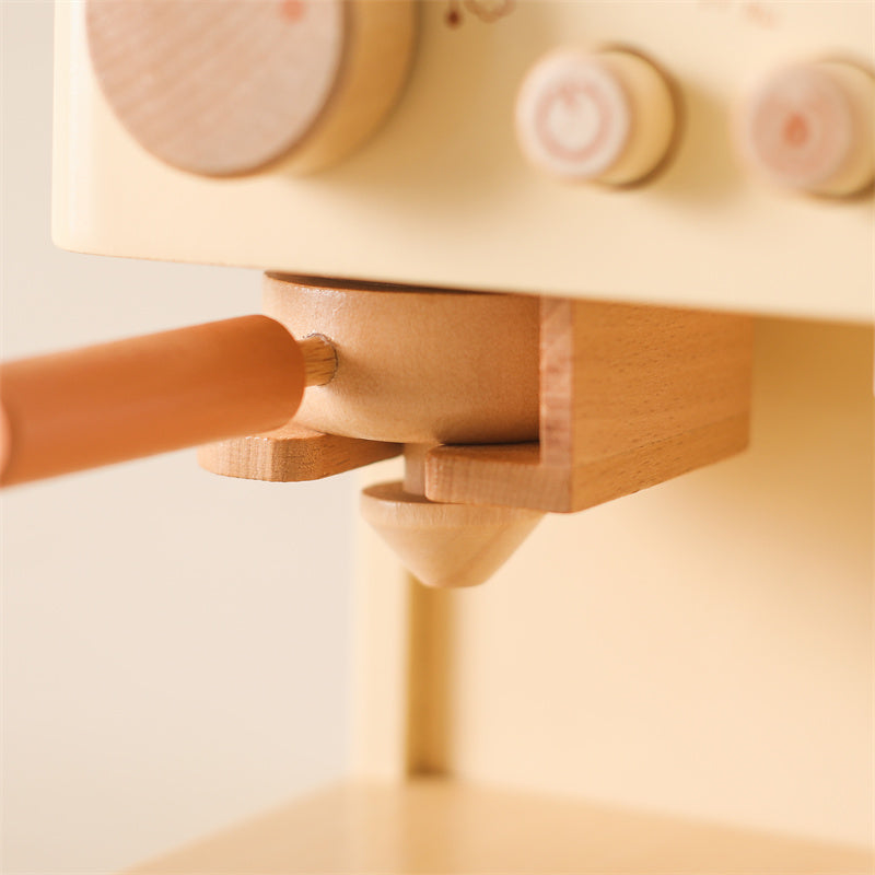 Koffieapparaat Speelgoed – Educatief Houten Rollenspel, Inclusief Accessoires – Voor Kinderen Vanaf 1 Jaar
