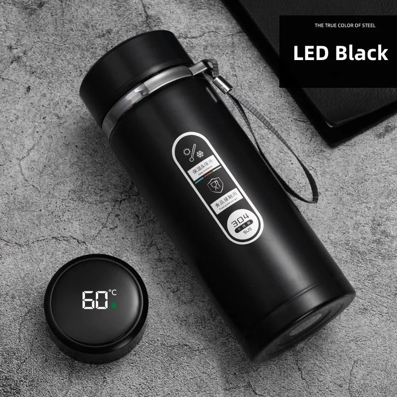 TempraFles – Slimme Thermosfles met LED Temperatuurdisplay (800ml–1L)