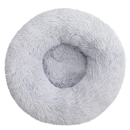 CozyNest Pluche Ronde Huisdierenmand – Wasbaar & Antislip