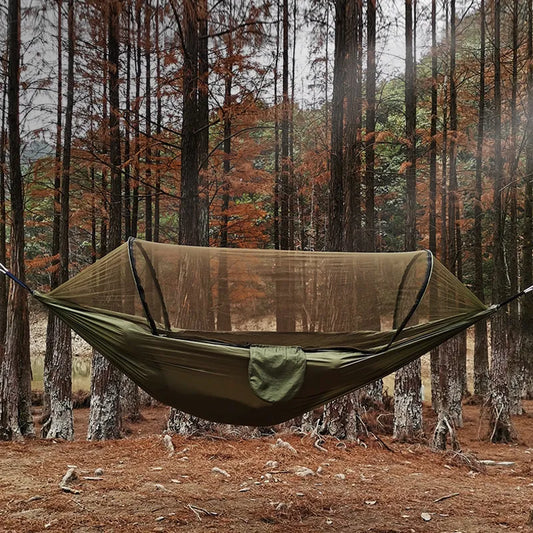 BuitenRelax Hangmat met Muggennet en Snelsluiting – 200 kg draagkracht