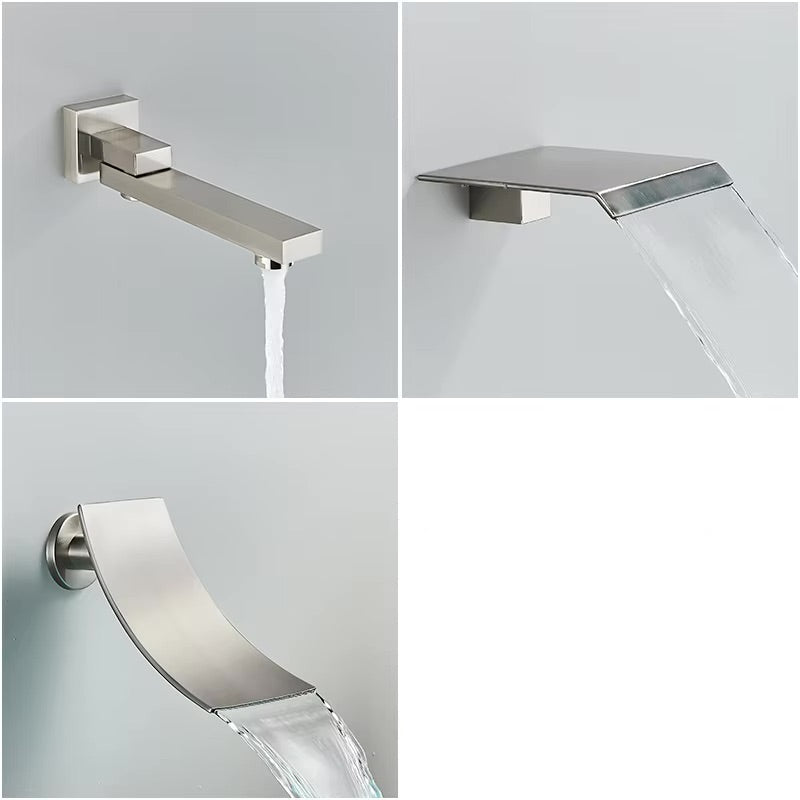 Doucheset Bolivia Premium 30 cm. regendouche vierkant 3-weg RVS geborsteld