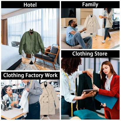 Verstelbaar Telescoop Stoomstatief voor Kleding – Opvouwbaar & Draagbaar
