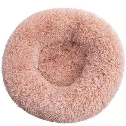 CozyNest Pluche Ronde Huisdierenmand – Wasbaar & Antislip