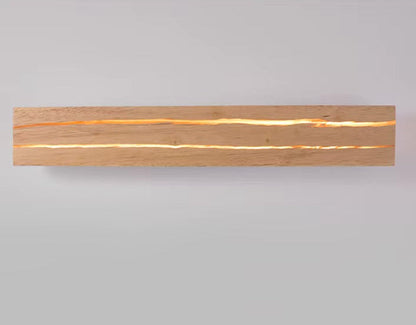 VoordeelPaleis NordicLux Wandlamp Spiegellamp Hout warm licht 50 cm.