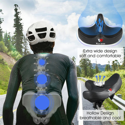 Brede Ergonomische Fietszadel – Comfortabel Zadel met Schokdemping voor Stads- en Mountainbikes