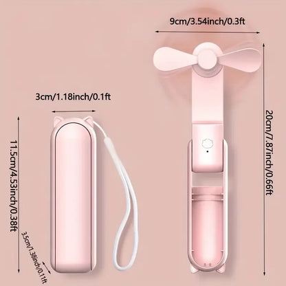 Opvouwbare Mini-Handventilator met Powerbank en Polsband – FrisMee 2-in-1