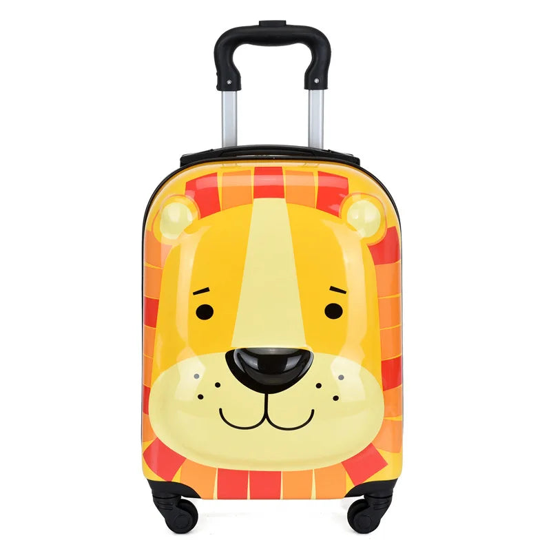 Sydney Kinderkoffer – 3D Dierentrolley met 360° Wielen en Verstelbare Handgreep | Lichtgewicht & Schokbestendig