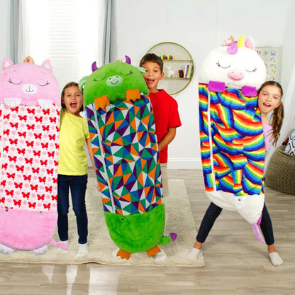 Kinderslaapzak – Comfortabele knuffelvriend, ademend en hypoallergeen – Voor kinderen van 3 tot 8 jaar
