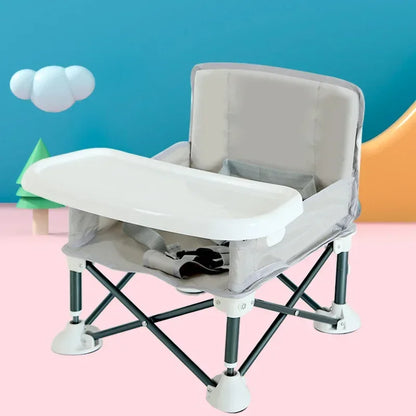 Kinderstoel – Compact Opvouwbaar Ontwerp, Roestvrij Staal en PU