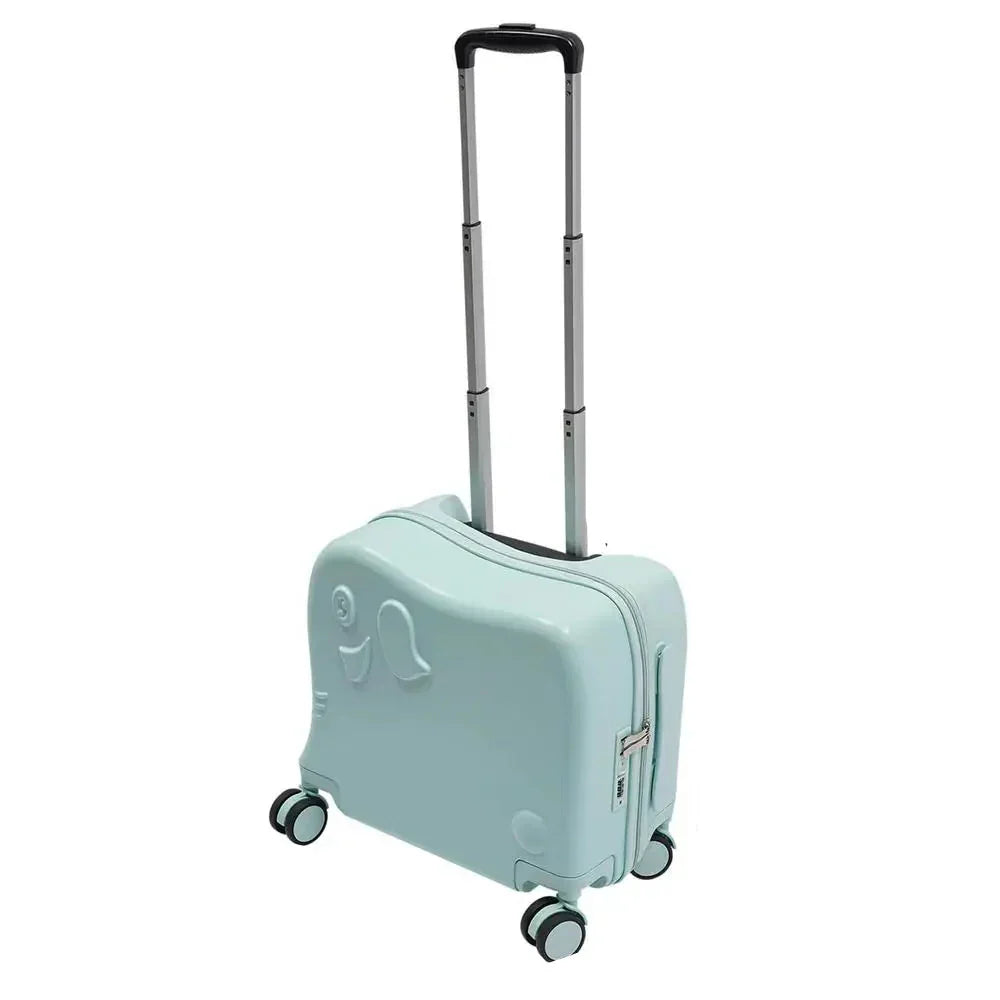 Napoli Kinderkoffer Olifant – Robuuste Cartoon Kindertrolley met 4 Wielen en Draagkracht tot 40 kg | Stil & Schokbestendig