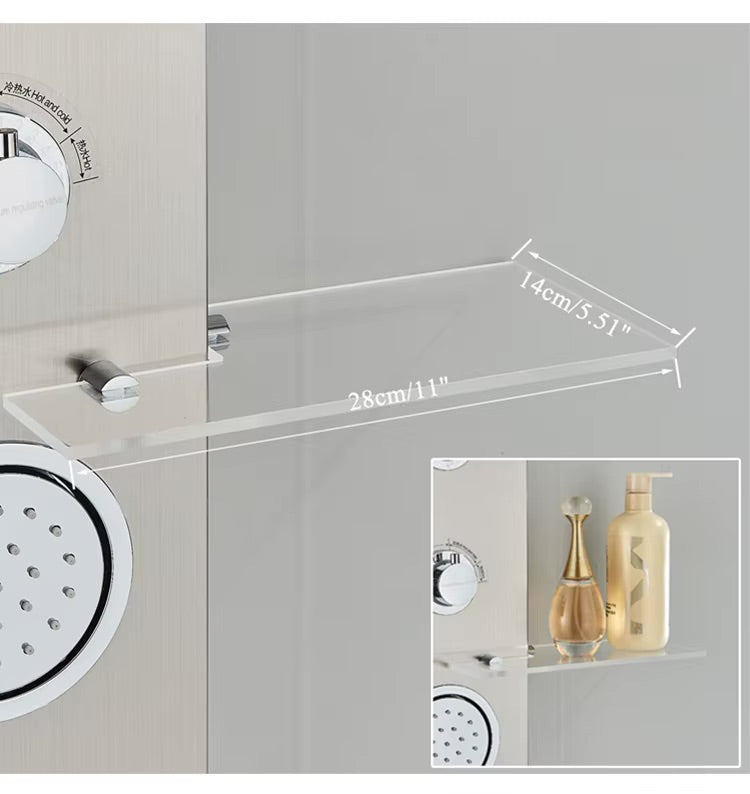 Douchepaneel Regendouche VoordeelPaleis® Carls LCD Premium RVS Brushed