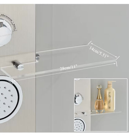 Douchepaneel Regendouche VoordeelPaleis® Carls LCD Premium RVS Brushed