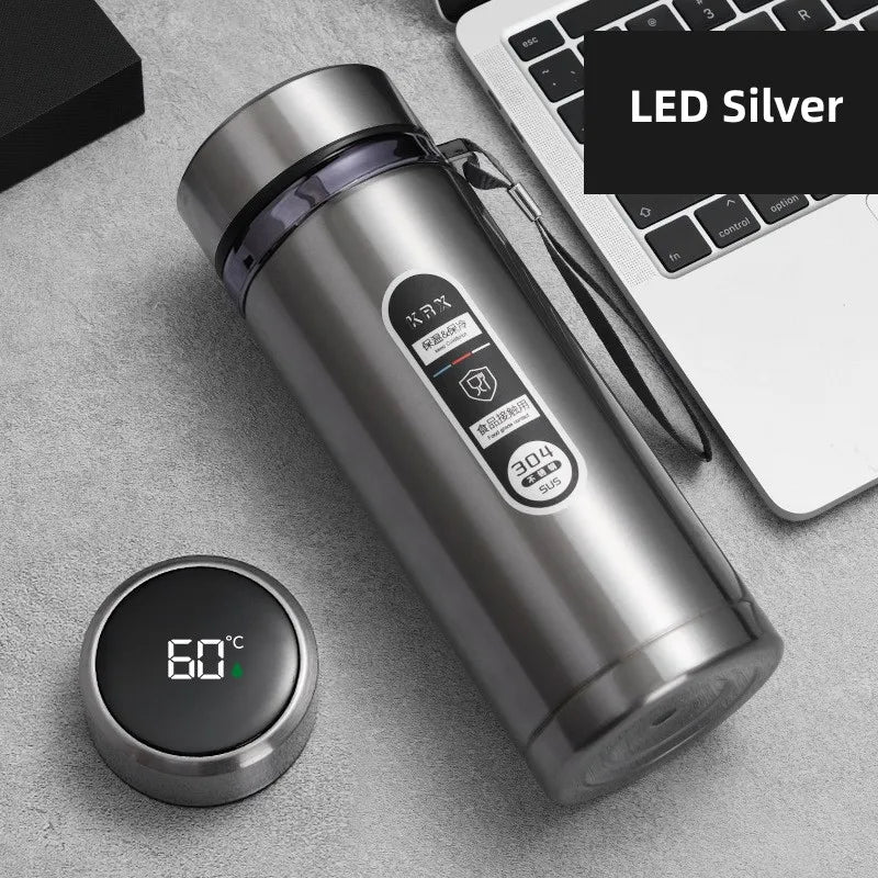 TempraFles – Slimme Thermosfles met LED Temperatuurdisplay (800ml–1L)