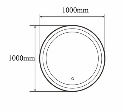 VoordeelPaleis® Badkamerspiegel Geborsteld Goud Rond 100 cm