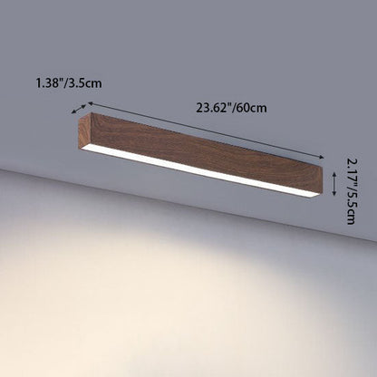 SlimHout LED Plafondlamp – Moderne Opbouwlamp met Houtlook in 3 Maten
