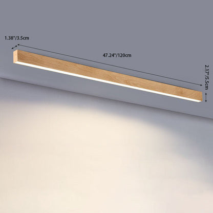 SlimHout LED Plafondlamp – Moderne Opbouwlamp met Houtlook in 3 Maten