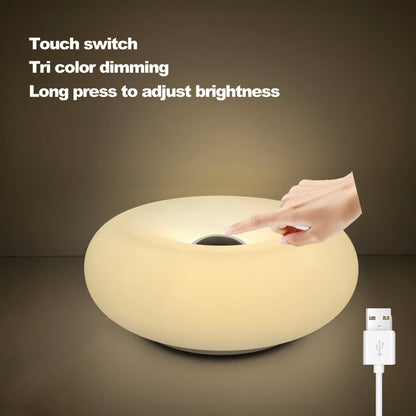 Kleurrijke Touch Tafellamp met USB – RGB Verlichting & Dimbare Helderheid